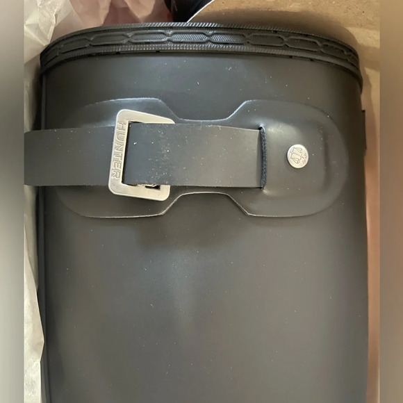 HUNTER original backstrap black tall boots block letter - Picture 7 of 9